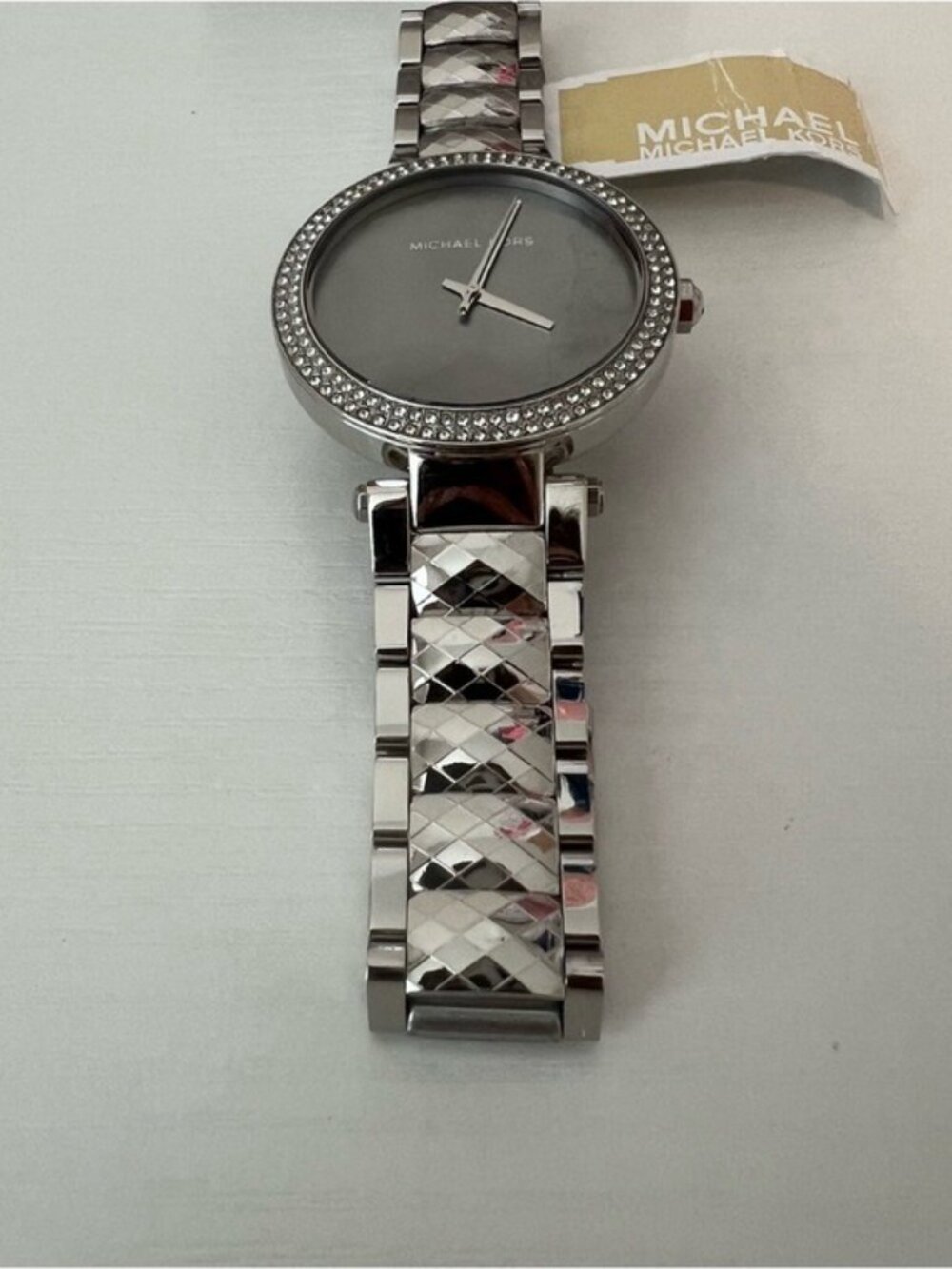 Michael Kors Women's Parker Silver Tone Watch Crystals Gray Pearl 39mm MK6424 - Picture 5 of 10